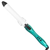 DSHOW Ceramic Negative Ion With Adjustable Temperature Control Hair Curling Iron (1.25 inch), Longer Barrel, Green
