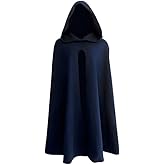 JPXH Cloak with Hood Medieval Renaissance Cape for Men and Women Halloween Cosplay Costume