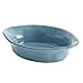 Rachael Ray Cucina Stoneware 12-Ounce Oval Au Gratin, Agave Blue