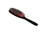 Brush - Medium Oval Cushion 100% Wild Boar / Nylon Bristle Black or Clear Acrylic Handle Bass Brushes 1 Brush