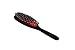 Shine & Condition Hair Brush | 100% Natural Bristle + Nylon Pin | High Polish Acrylic Handle | Medium Oval | Jet Black Finish | Model 51 - JTB