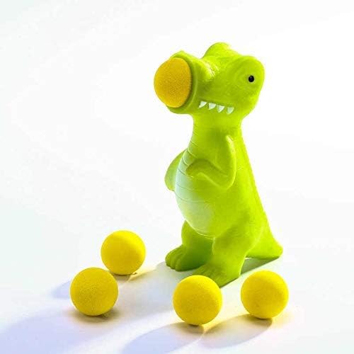Air Power Squeeze Rubber Animal Ball Shooter Popper Toy | Stress Relief Toy for Kids Play Indoor & Outdoor - Green