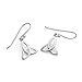 925 Sterling Silver CZ Open Triangle Trinity Triquetra Celtic Knot Symbol Dangle Hook Earrings 1.14