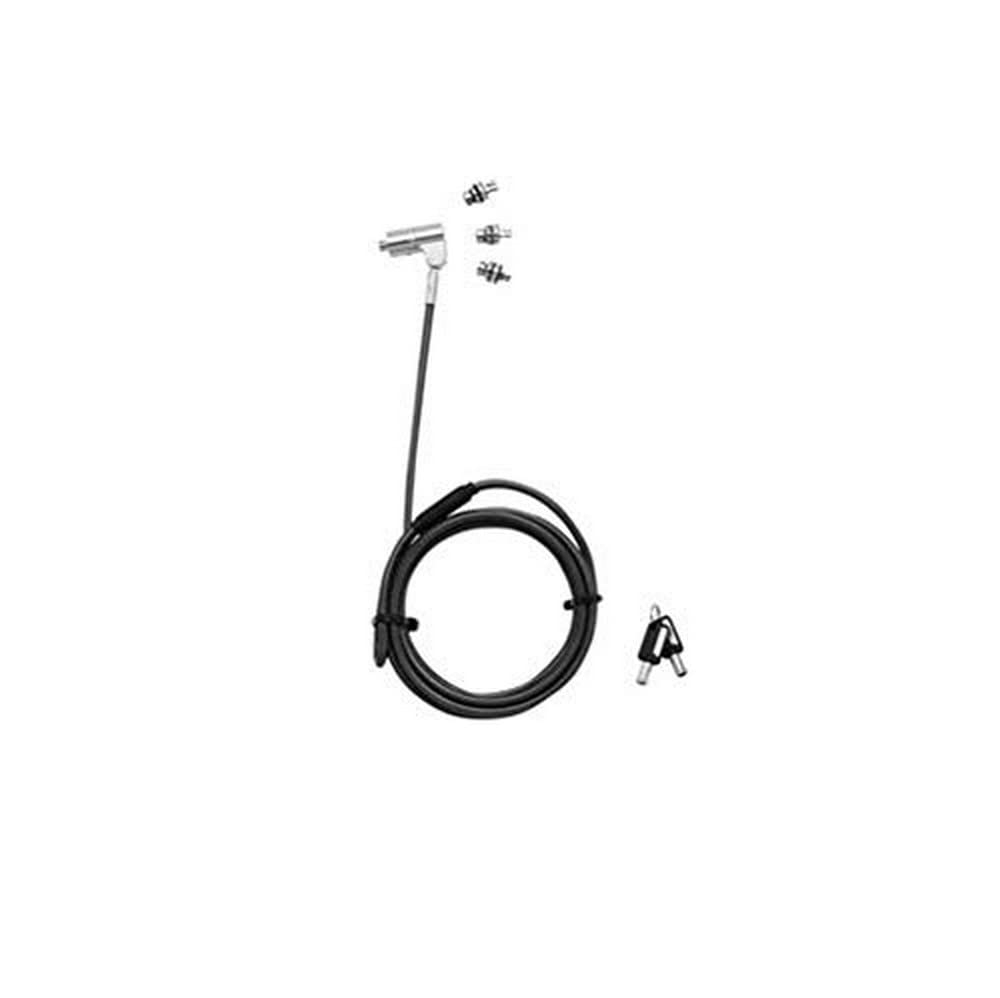 Dicota Universal Security Cable Lock, 3 Exchangeable heads fits all slots, masterkeyed