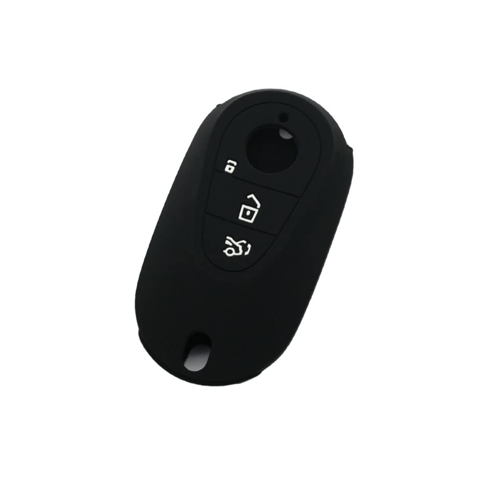 BROVACS Silicone Cover Protector Case Holder Skin Jacket Compatible with MERCEDES BENZ 3 Button Remote Key Fob CV2953 Black