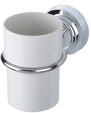 Stainless Steel Suction Cup Toothbrush Toothpaste Cup Holder Stand Wall Mount for Bathroom &amp; Kitchen Storage [Only The Holder Will Be Shipped, The Cup is not Included]