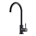 TRYWELL Black Stainless Steel Bar Faucet T304 Solid Stainless Steel High Arc Single Lever One Hole