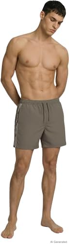 Uomo Pantaloncino da Bagno Medium Drawstring Core con Cordoncino, Verde (Deep Lichen Green), S