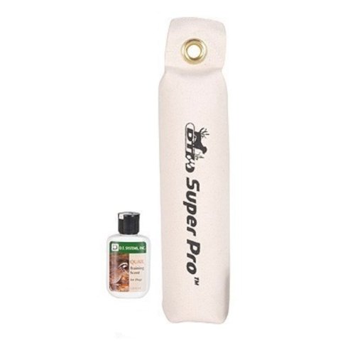 D.T. Systems Cordua Nylon Large 3-Inch by 12-Inch Dog Training Dummy Kit, Nylon White with Pheasant Scent