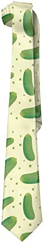 Fresh Cucumber Men's Casual Polyester Solid Silk Tie Necktie