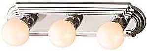 Boston Harbor 046043-CHROME 3973609 Dimmable Vanity Light Fixture, (3) 100 W, Medium, Type G Lamp, Chrome