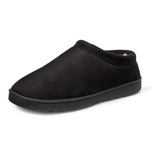 Amazon Essentials Women's Sherpa Clog Slippers, Black, 11