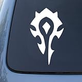 CMI346 WORLD OF WARCRAFT HORDE PVP - WOW - Vinyl Car Decal Sticker | Vinyl Color: White