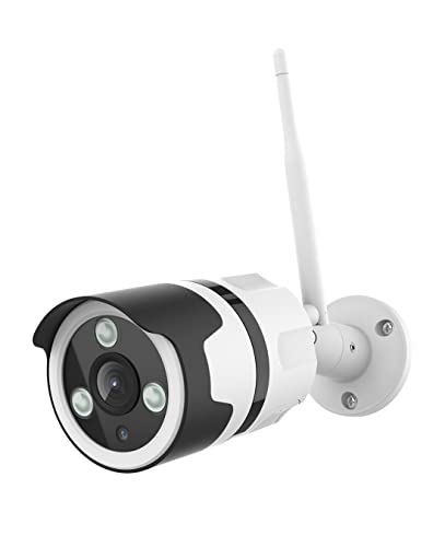 NETVUE Camera Surveillance WiFi Extérieure, FHD 1080P Compatible avec Alexa, Caméra avec Vision Nocturne, Détection Mouvement, Audio Bidirectionnel, Métallique IP66 Étanche