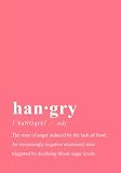 The Hangry Dictionary Definition Create Your Own Cookbook: A Blank Recipe Journal by Penelope Pewter