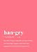 The Hangry Dictionary Definition Create Your Own Cookbook: A Blank Recipe Journal by Penelope Pewter