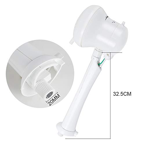 New Electric Shower Head Heater Instant Hot Water Heater Bath with Wall Support/Tube Plastic Pipe Three Water Temperature Control - Thumbnail 3