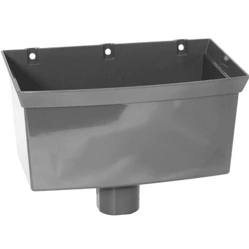FLOPLAST RHS1A Anthracite 68mm Round or 65mm Square Universal Gutter Hopper- Anthracite