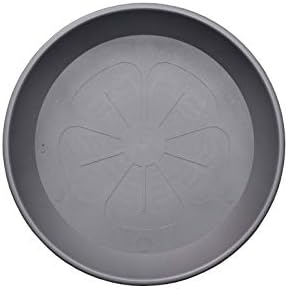 Home Garden Ornaments Plant Pot Saucers 18.5cm Grey Marble Set of 10, Solid Plastic Plant Pot Saucer - Image 4