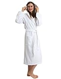 TowelSelections Women's Robe, Hooded Terry Velour Cotton Bathrobe Made in Turkey