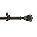 Achim Home Furnishings Buono II Maestro Curtain Rod with Finials, 66-Inch to 120-Inch