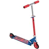 Huffy Boys' Marvel Ultimate Spider-Man 2-Wheel Inline, Lightweight, Durable, Safe, Foldable with no-tools Needed Scooter with Very Responsive Rear Brake for Maximum Safety