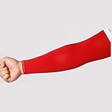 Kasai Uv Protection Sports Driving Golf Bycle Basketball Cooling Arm Sleeves Cooling Cool Cover Sun Uv 99.9% 1pair (Red)