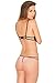Rene Rofe Women's Lingerie Sexy Peep Lace Bra & Crotchless Thong Panties (Small / Medium)