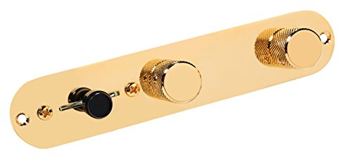 Fender Loaded 3 way Tele Telecaster Reverse Control Plate, Gold - CTS - CRL