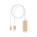 HDMI Cable, Shinefuture 6.4ft MHL To HDMI Cable 1080P HDTV Adapter For IOS 10 IPhone 5 5S 6 6S Plus 7 7 Plus， Plug and Play，No Need Personal Hotspot, WIFI,Upgraded Version (Gold)