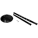 SmartSign Heavy Duty Cast Iron Sign Post and Base Kit 14” Od Stand With 4’ Post and Bolts & Nuts for Hanging Signs, Portable Sign Holder for Parking and Recreational