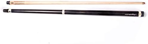 WXS Snooker Cue, 58" Handmade Maple Pool Cue 1/2 Joint with Middle Wheel Protector 9.8mm Tip