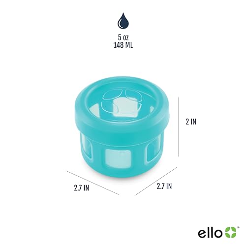 Ello Plastic Reusable Condiment Travel Containers with ScrewTop Leak
