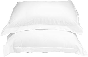 La Vie Moderne 1800 Thread Count Microfiber Queen Pillow Shams, White (Set of 2)