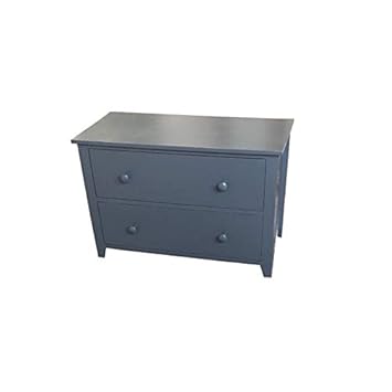 Wye Pine Shaker 2 Drawers Wide Chest Dark Grey Amazon Co Uk