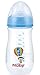 Nuby Wide Neck Bottle with Anti-Colic Air System, Colors/Prints May Vary, 1 Pack of 1 Bottle