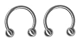 A-Pair of 20g Circular Barbells-2 sizes-Stainless Steel Horseshoe Cartilage Earring-20 gauge Earring