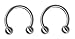 A-Pair of 20g Circular Barbells-2 sizes-Stainless Steel Horseshoe Cartilage Earring-20 gauge Earring