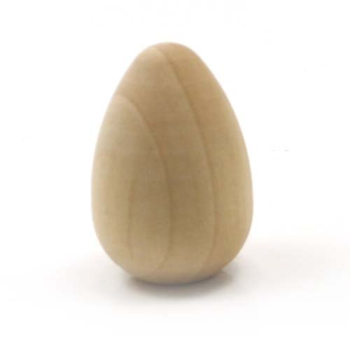 Mylittlewoodshop - Pkg of 6 - Egg Full - 7/8 inches tall and 5/8 inches wide unfinished wood(WW-FFE050-6)