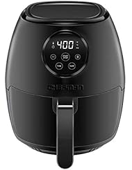 Chefman TurboFry 3.5 Liter/3.6 Quart w/Space Saving Flat Basket Healthy Oil Airfryer w/ 60 Minute Timer & Auto Shutoff, Dishwasher Safe Parts, BPA-Free, Matte Black