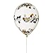 12 In Gold,White and Confetti Balloons For bridal shower Party Decorations Supplies Pack of 50,3 Style