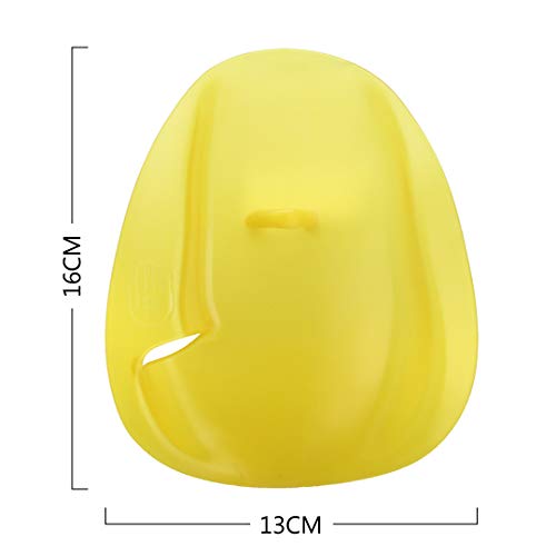 NOHPILY Contour Swim Hand Training Paddles Swimming Exercise Gloves Palm Paddle for Swimmer Beginner (Yellow, Small)