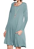 JollieLovin Women Long Sleeve Dress with Pockets