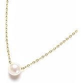 TILUNAMI Gold Pearl Necklace for Women with 10mm Single Freshwater Cultured Pearl, 14K Gold Filled Dainty Adjustable Pendant Necklace 18+2 Inch Gift for Her with Box