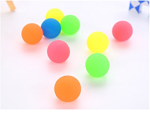 Mydio 100 Pack 0.8 Inch Bouncy Balls,Assorted Color,Solid Color High Bouncing Balls for Kids Playtime and Prizes