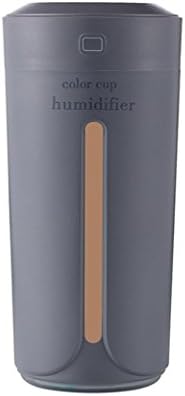 JoySusie 230ml Mini Portable Cool Mist Cup Humidifier, USB Ultrasonic Air Humidifier Purifier for Office Desk Bedroom Home Kids Car, with 7 Colors LED Night Light and Filter – Grey