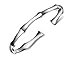 Women's 999 Sterling Silver Bangle Bracelet with Created Open Design about 16G