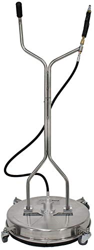 Erie Tools 24" Stainless Steel Pressure Washer Flat Surface Cleaner with Wheels