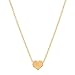 BRIDE DAZZLE Bridesmaid Gifts - Cute & Dainty Floating Heart Necklace (24k Gold Plated, 16