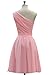 ORIENT BRIDE Women's One Shoulder Bridesmaid Dresses Short Prom Gown